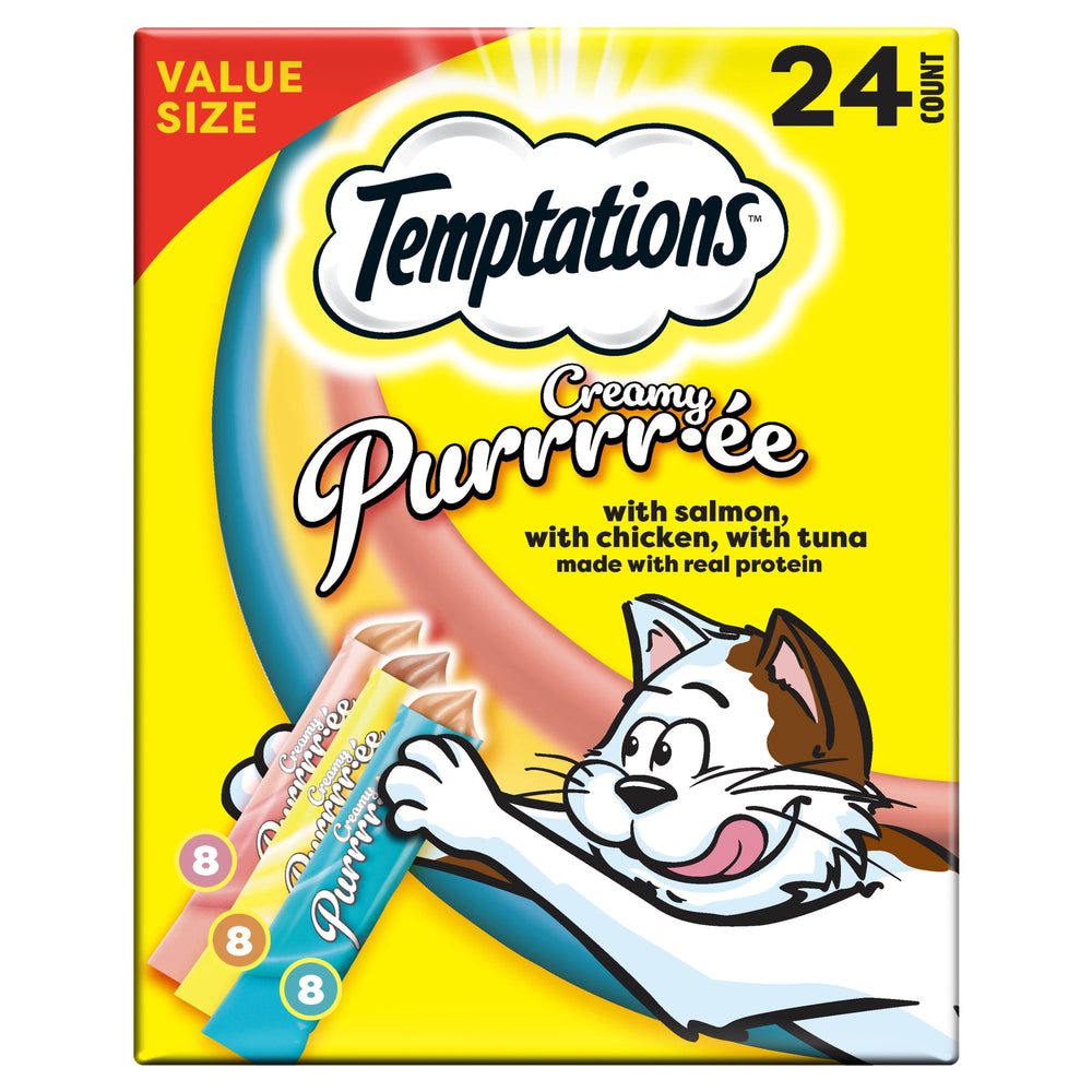 Temptations Creamy Purée · Golosinas para gato · 288 g