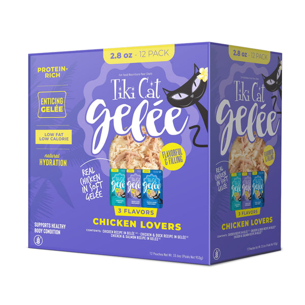 Tiki Cat Gelee · Alimento húmedo para gatos · 12 pack × 2.8 oz
