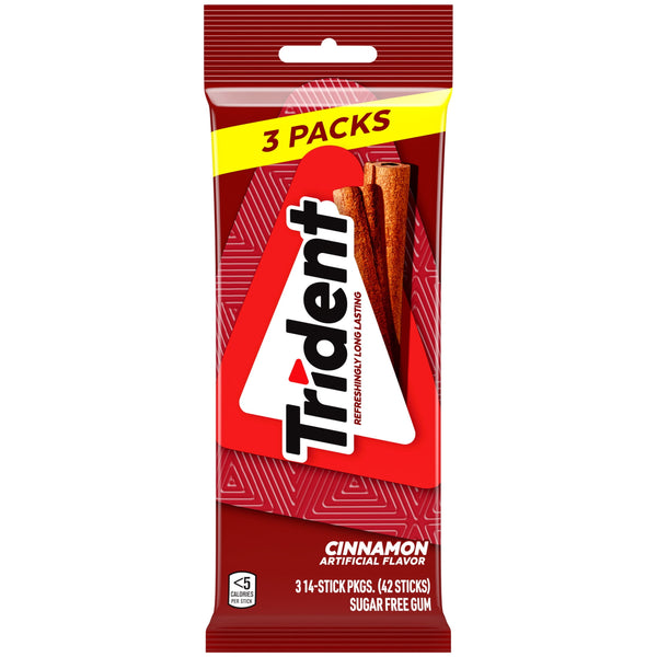 Trident Cinnamon sin azúcar · Chicles y mentas · 14 pzas
