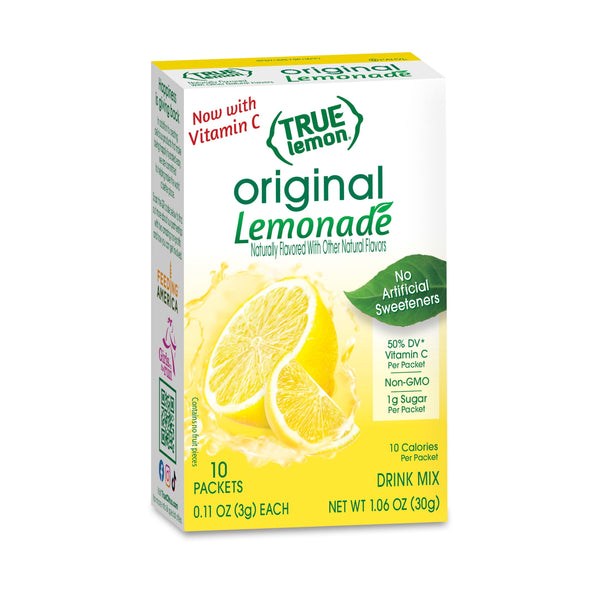 True Lemon Original Lemonade Powder No Artificial · Polvo para agua · 10 pzas de 30 g