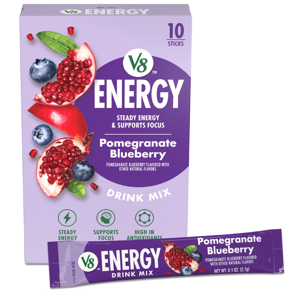 V8 Energy Pomegranate Blueberry Powder . · Bebida energética · 10 pzas de 283 g