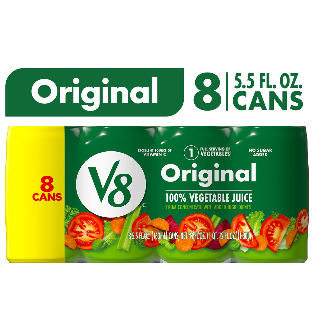 V8 Original 100% Vegetable Juice · Bebida · 8 pzas de 163 ml
