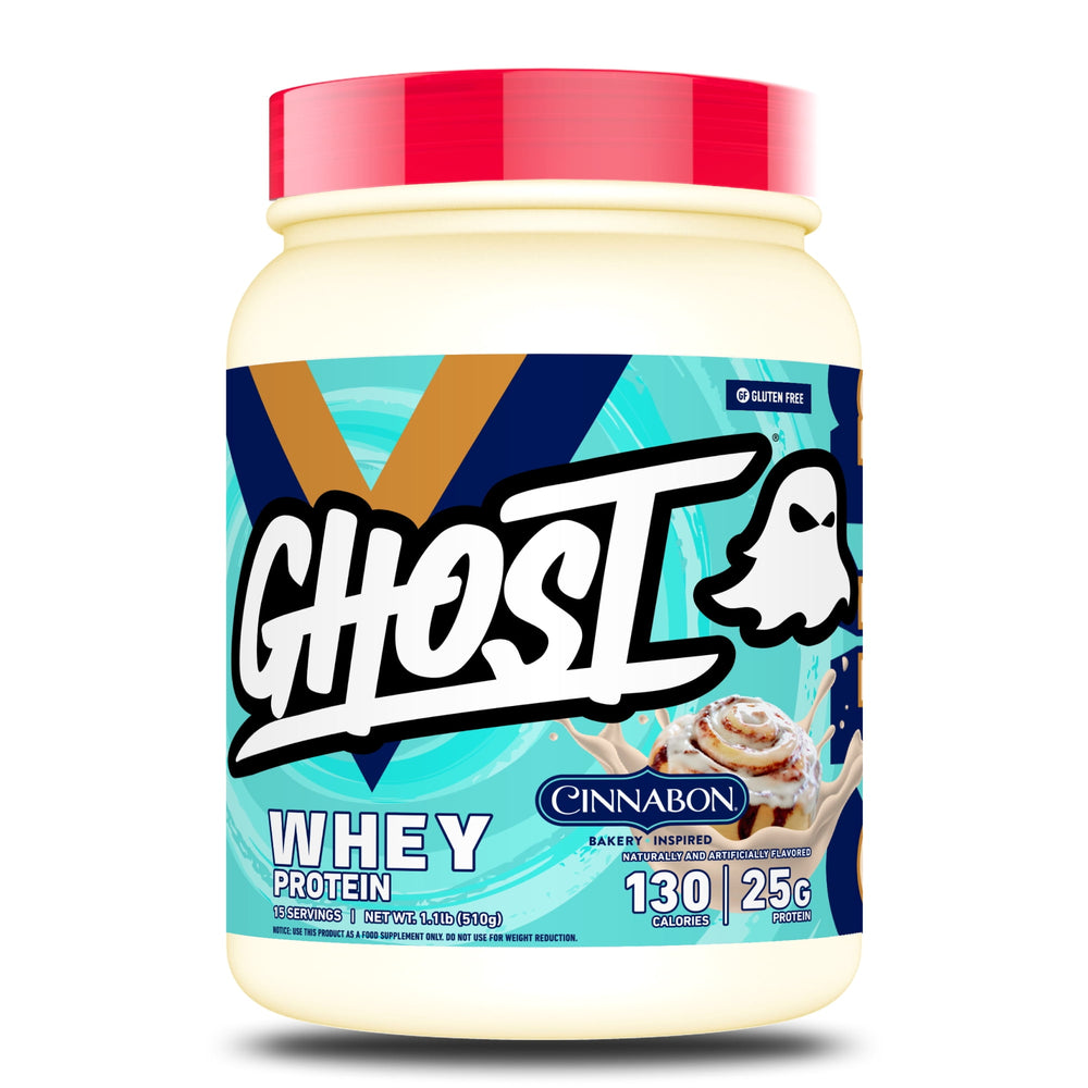 GHOST Whey Protein Cinnabon · Proteína en polvo · 510 g (15 porciones)