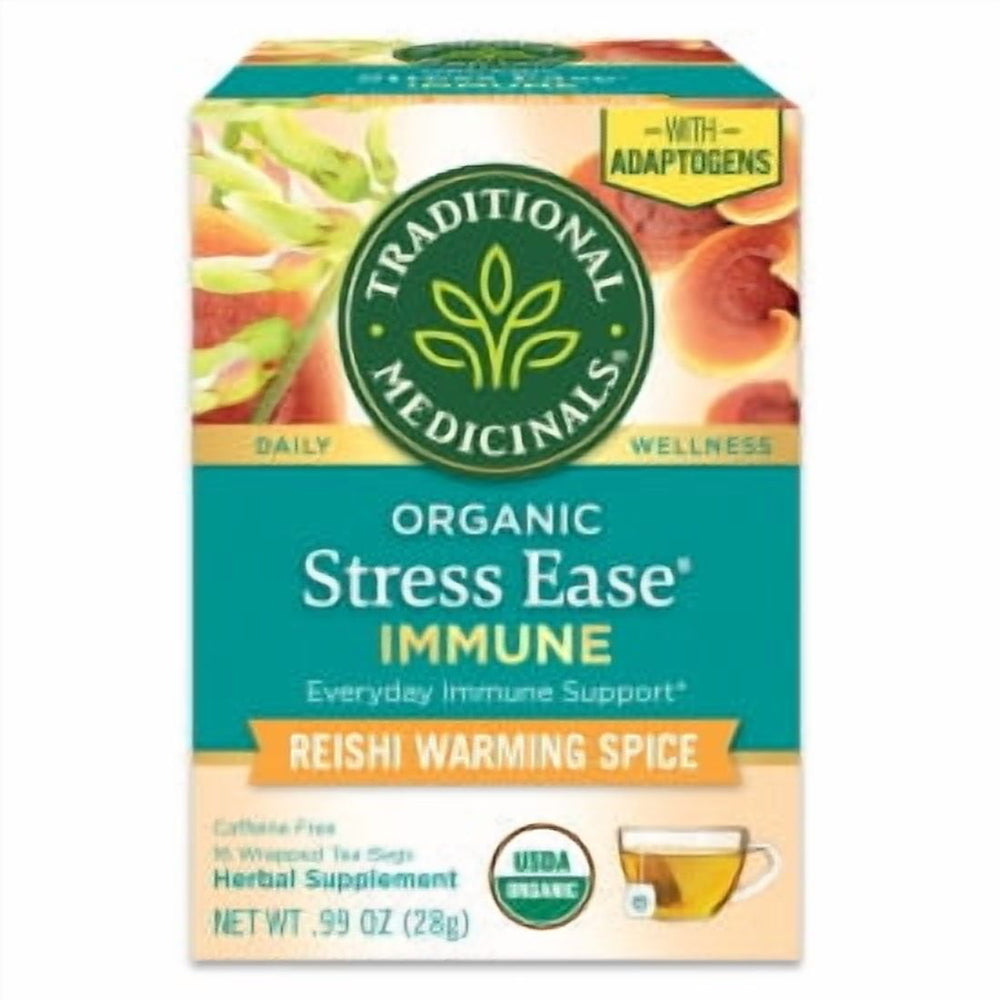 Traditional Medicinals Organic Stress Ease Immune Tea · Té · 16 pzas