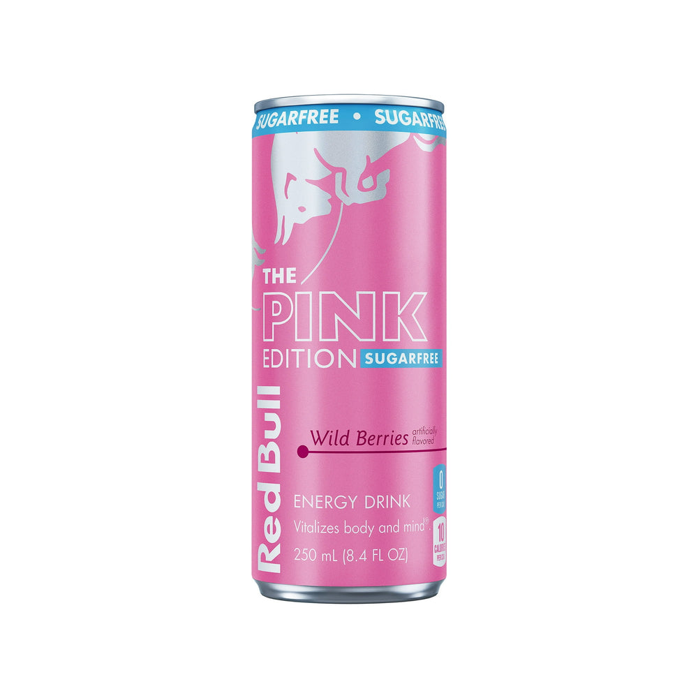 Red Bull Pink Edition Sugarfree Wild Berries · Bebida energética · 248 ml · lata