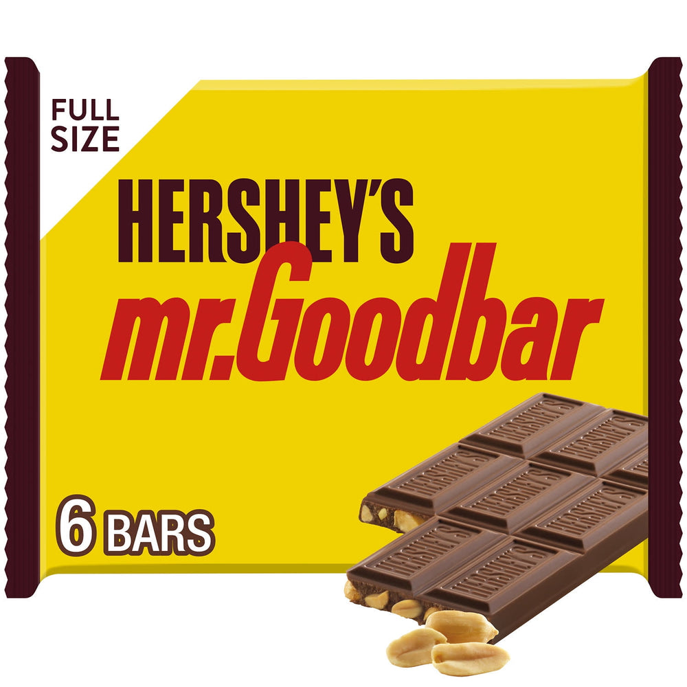 Hershey's Mr. Goodbar Chocolate · Caramelos · 6 pzas de 50 g