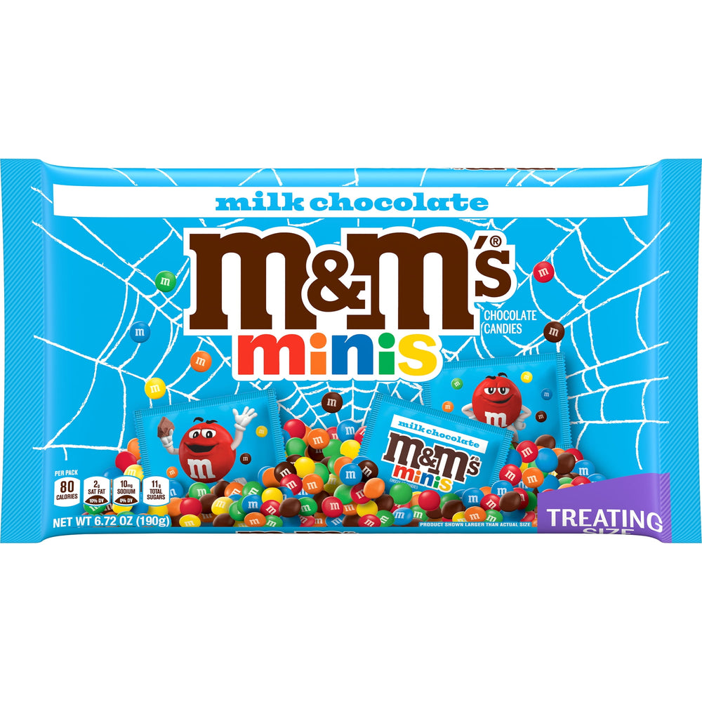 M&M's Minis Milk Chocolate Halloween packs Treating · Caramelos · 191 g · bolsa · tamaño fun