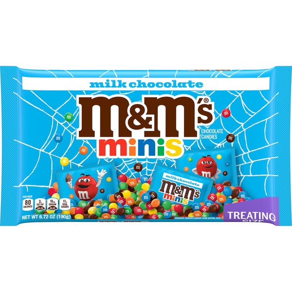 M&M's Minis Milk Chocolate Halloween packs Treating · Caramelos · 191 g · bolsa · tamaño fun