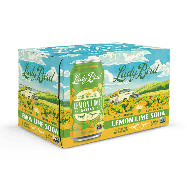 Lady Bird Soda Lemon Lime Gluten-Free · Refresco · 6 pack