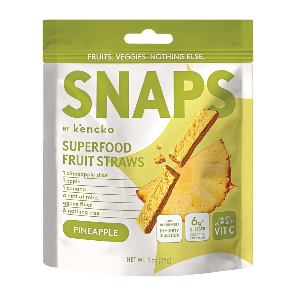 Kencko Pineapple Snaps Superfood Fruit Straws · Gomitas · 28 g · bolsa