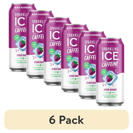 Sparkling Ice Caffeine Naturally Black Raspberry · Agua mineral · 6 pack de 473 ml