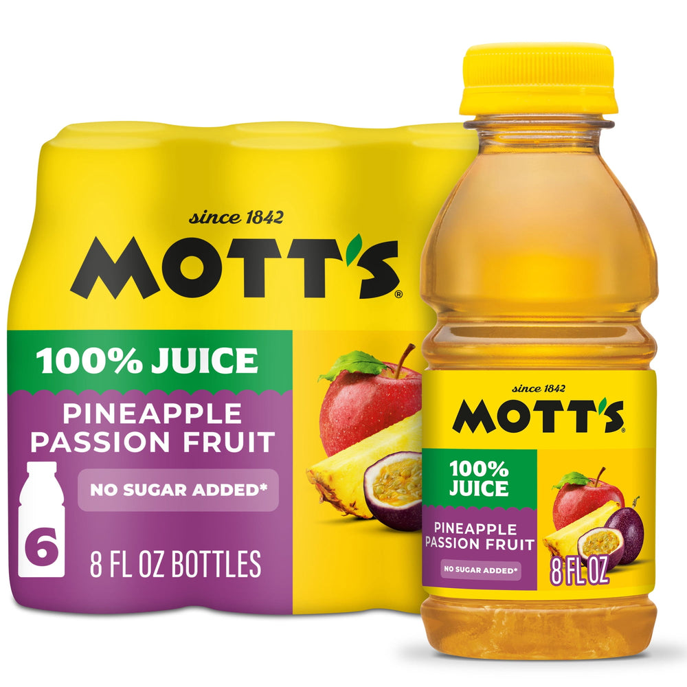 Mott's 100% Pineapple Passion Fruit Juice · Bebida · 6 pzas de 237 ml