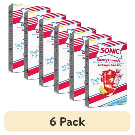 Sonic Cherry Limeade Zero Sugar · Polvo para agua · 6 pack
