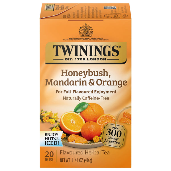 Twinings Honeybush Mandarin & Orange Herbal Tea Caffeine Free · Té · 20 pzas