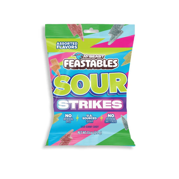 Feastables Mr Beast Sour Strikes Assorted Sour · Caramelos · 213 g · bolsa