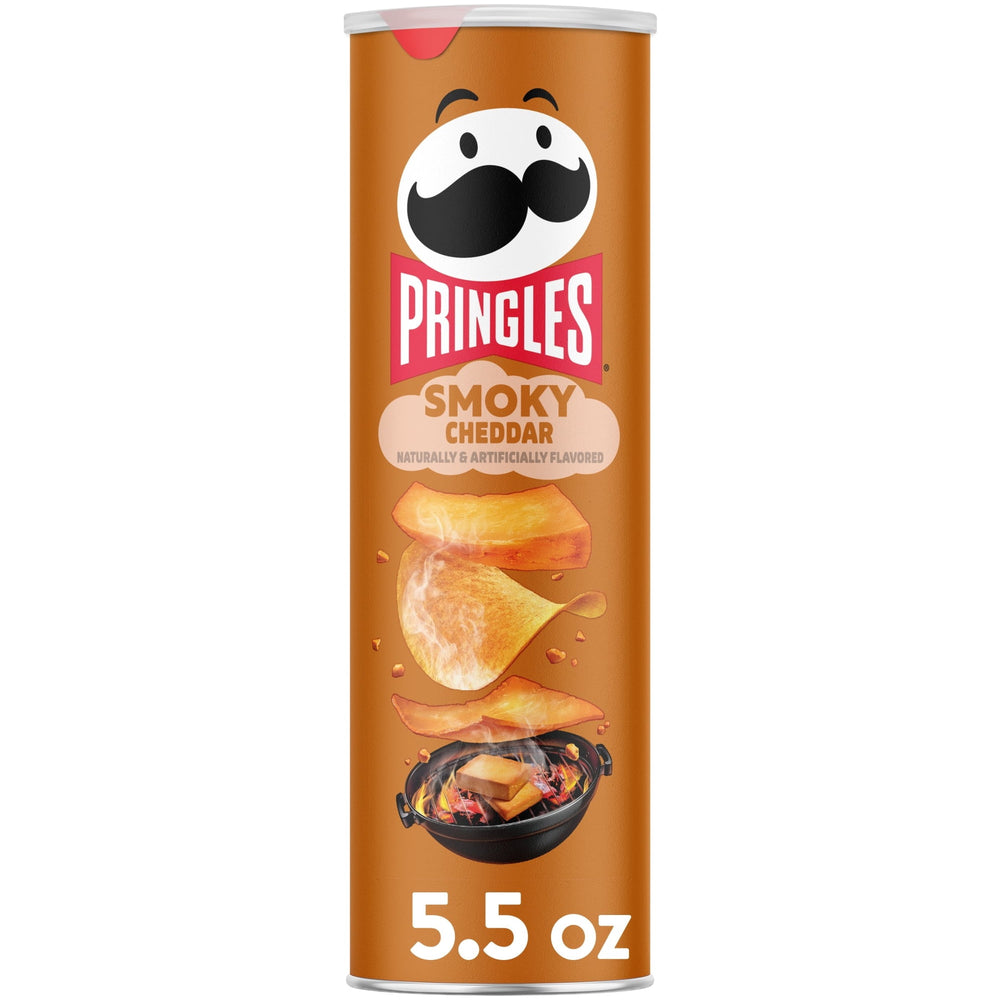 Pringles Smoky Cheddar Potato Crisps · Papas · 156 g · bote