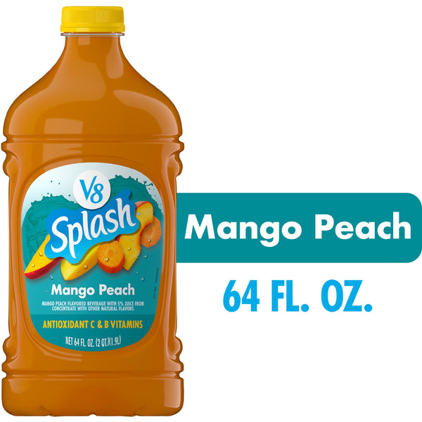 V8 Splash Mango Peach · Bebida de mango y durazno · 1893 ml