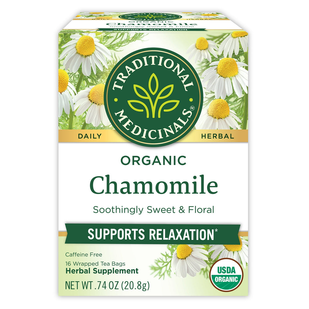 Traditional Medicinal Chamomile Herbal Tea · Té · 16 pzas
