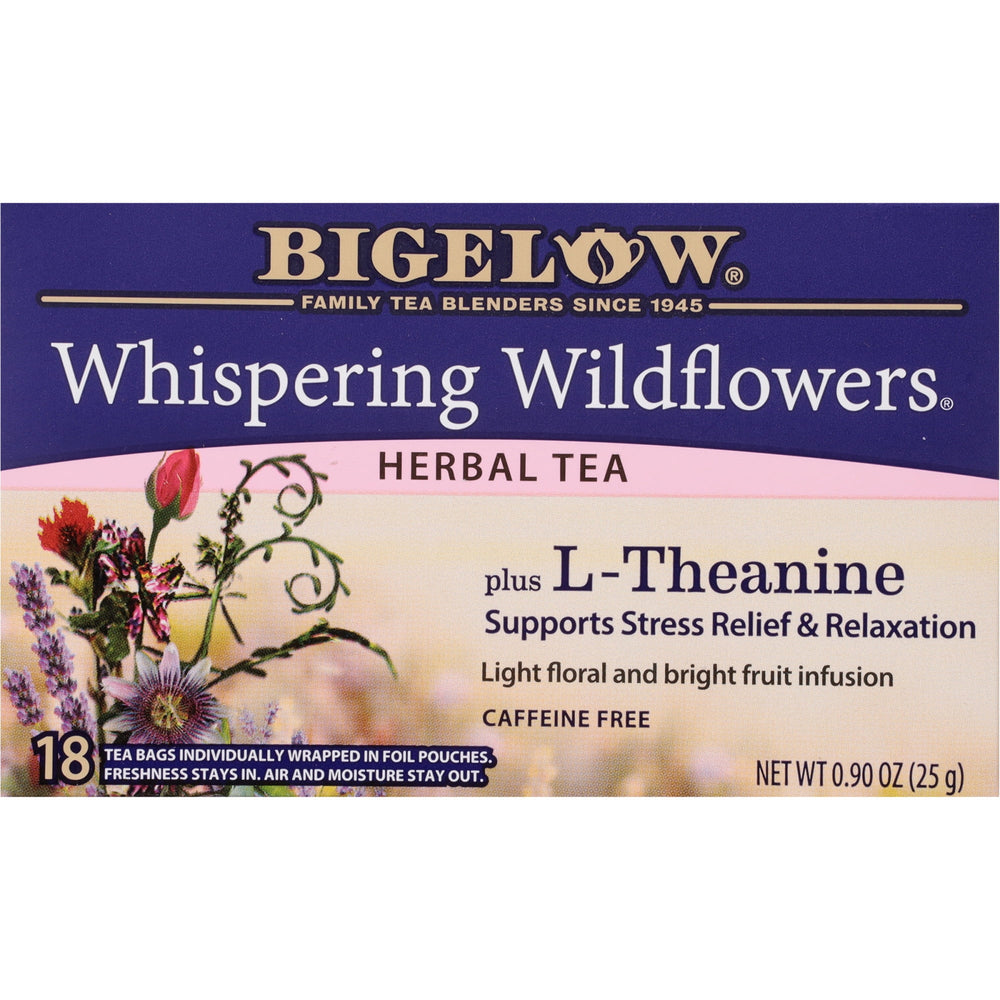 Bigelow Whispering Wildflowers Plus L-Theanine Caffeine-Free · Té · 18 pzas