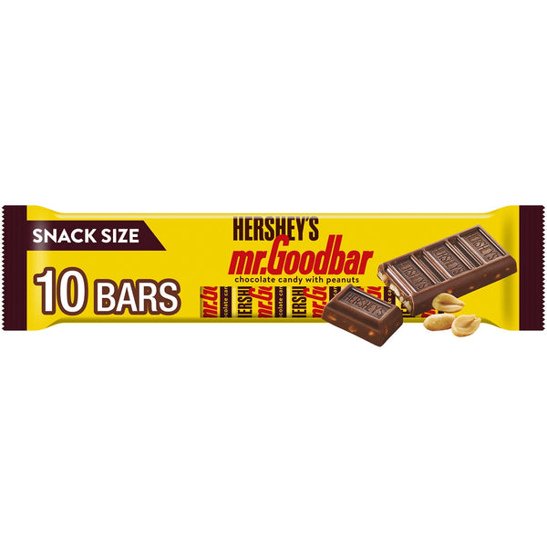 Hershey's Mr. Goodbar Chocolate with & Miniatures . · Caramelos · 10 pzas · 1.28 kg · tamaño snack