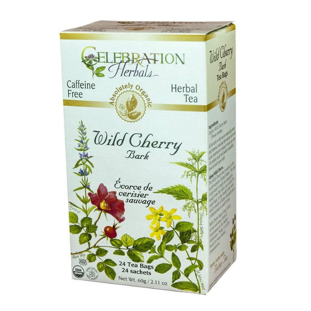 Celebration Herbals Organic Wild Cherry Bark Tea Caffeine · Té