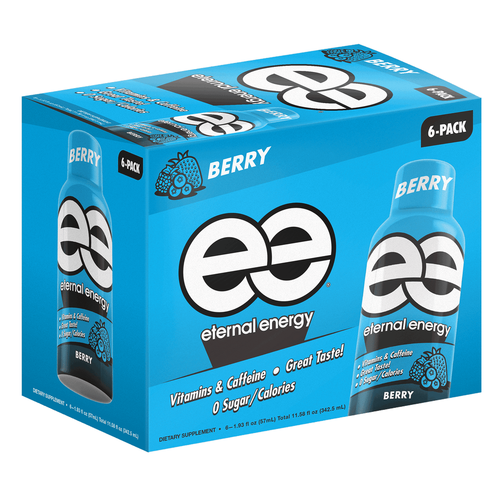 Eternal Energy Premium Energy Shot Berry · Bebida energética · 6 pzas de 57 ml