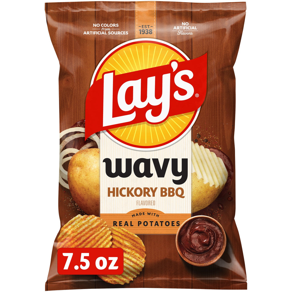Lay's Wavy Hickory BBQ Potato · Papas · 213 g · bolsa