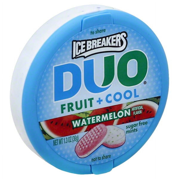 Ice Breakers Duo Fruit + Cool Watermelon Sugar Free · Chicles y mentas · 37 g