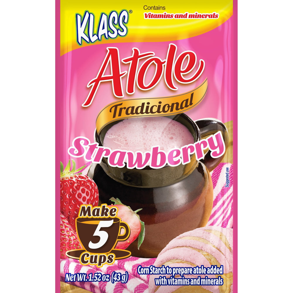 Klass Atole Strawberry Authentic Mexican · Polvo para agua · 85 g