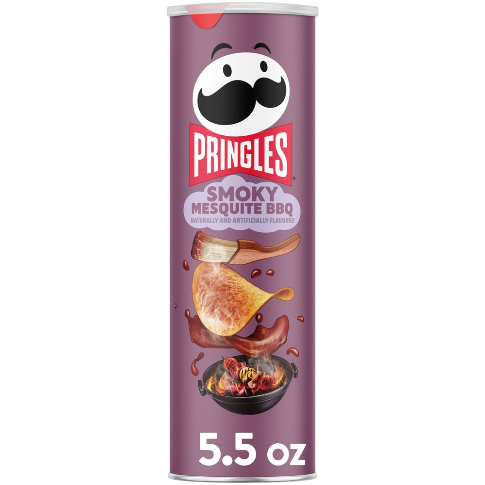 Pringles Smoky Mesquite BBQ Potato Crisps · Papas · 156 g · bote