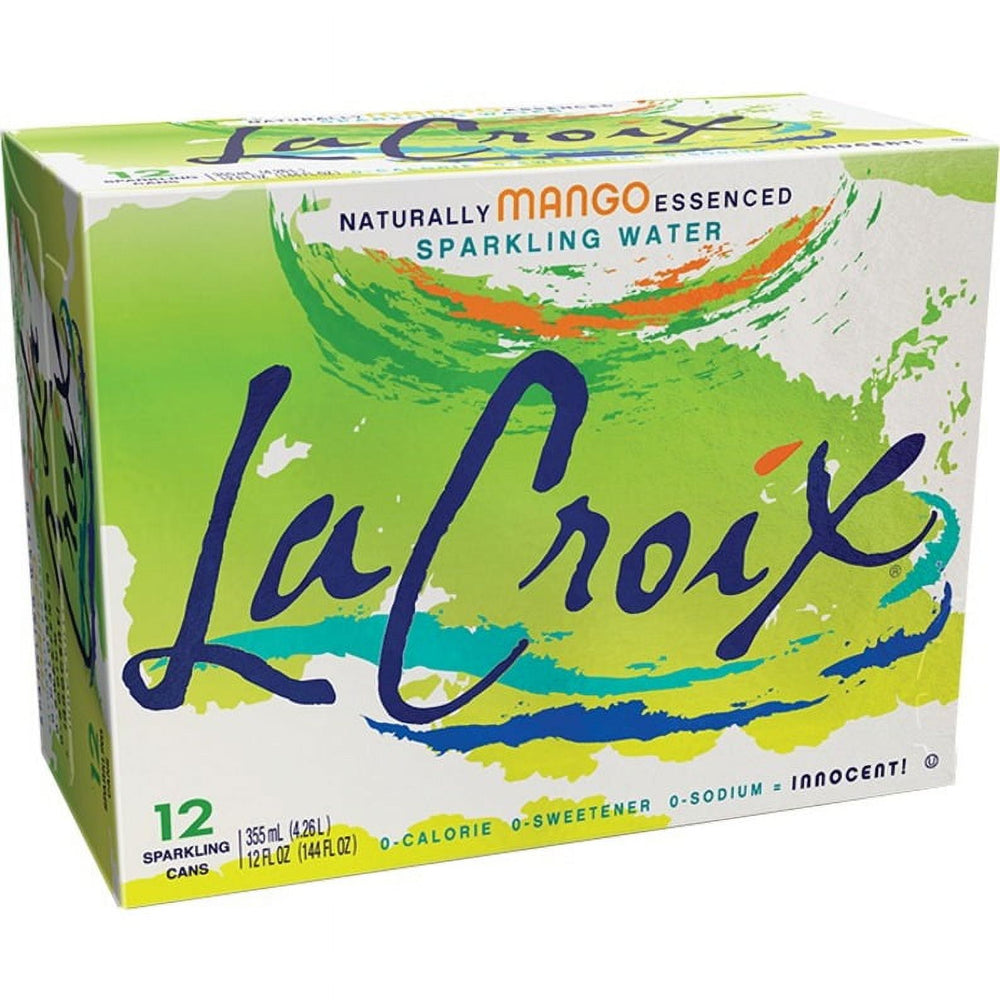 LaCroix Mango · Agua mineral · 12 pzas de 355 ml