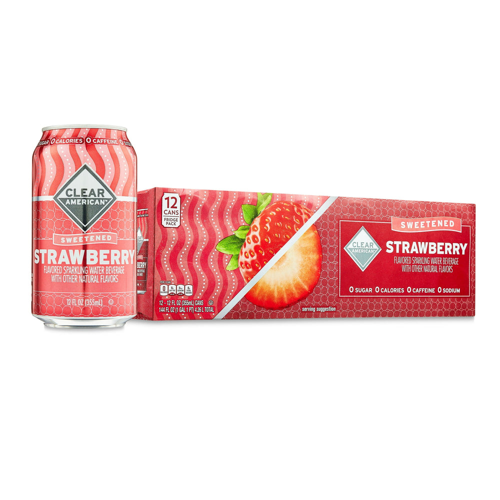 Clear American Strawberry · Agua mineral · 12 pzas de 355 ml