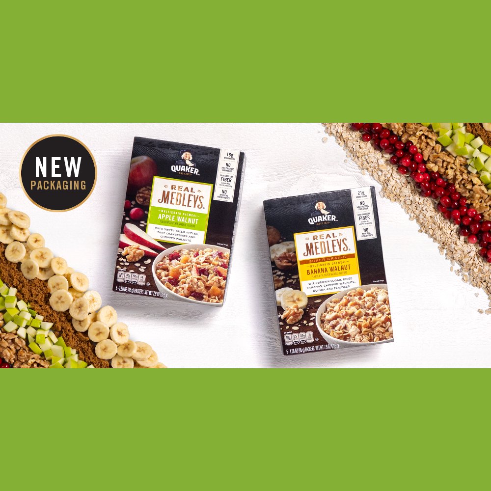 THE QUAKER REAL MEDLEYS COLLECTION · Avena y hot cakes