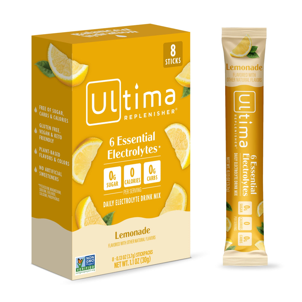 Ultima Replenisher Packets Sugar Free Lemonade · Polvo para agua · 8 pzas