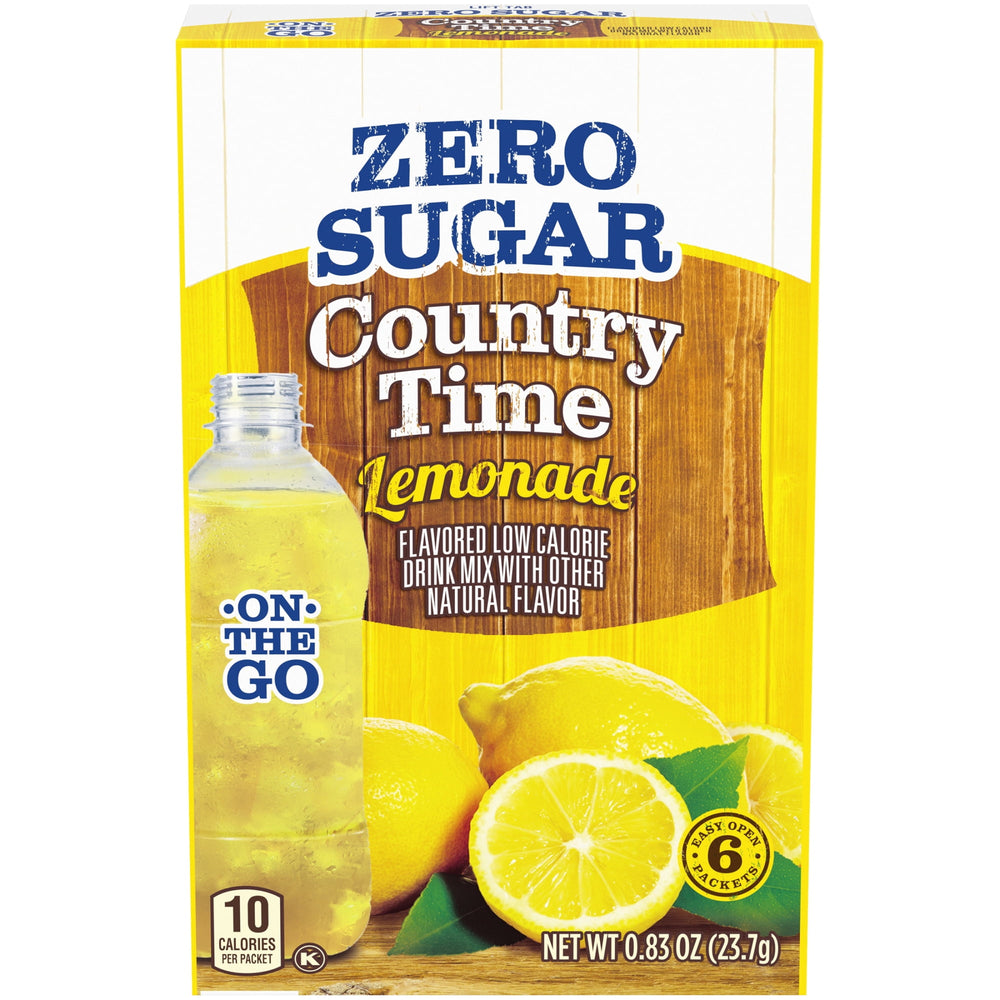 Country Time Lemonade Singles Zero Sugar Sugar Free · Polvo para agua · 6 pzas