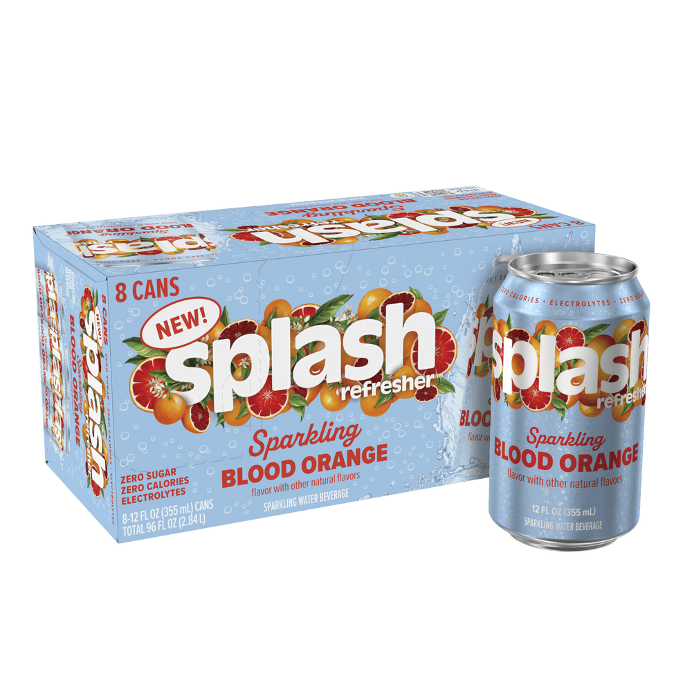 Splash Blast Sparkling Can Blood Orange · Bebida · 8 latas de 355 ml