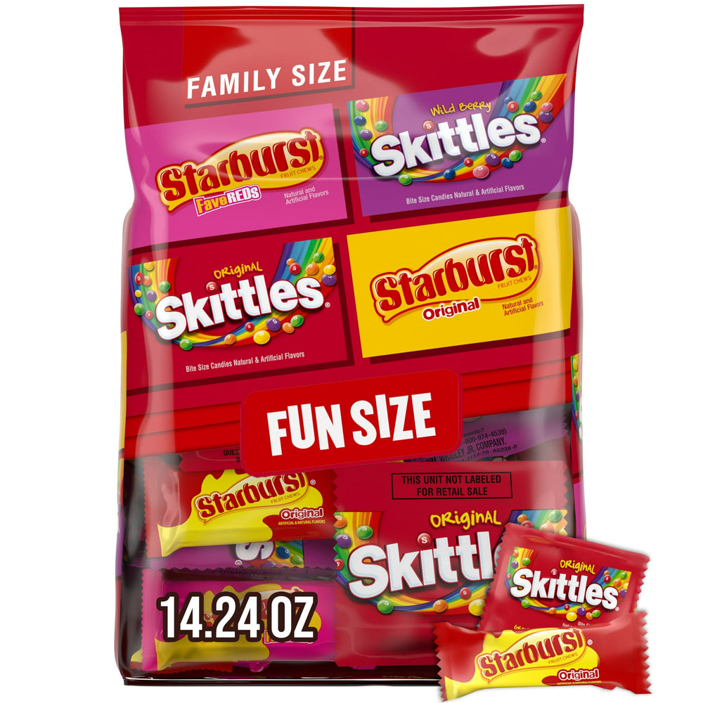 Skittles & Starburst Variety · Caramelos · 404 g · bolsa · tamaño familiar