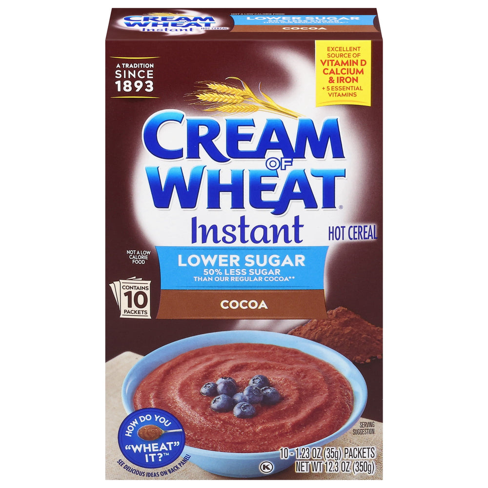 Cream of Wheat Instant Cocoa Lower Sugar · Cereal · 35 g · caja