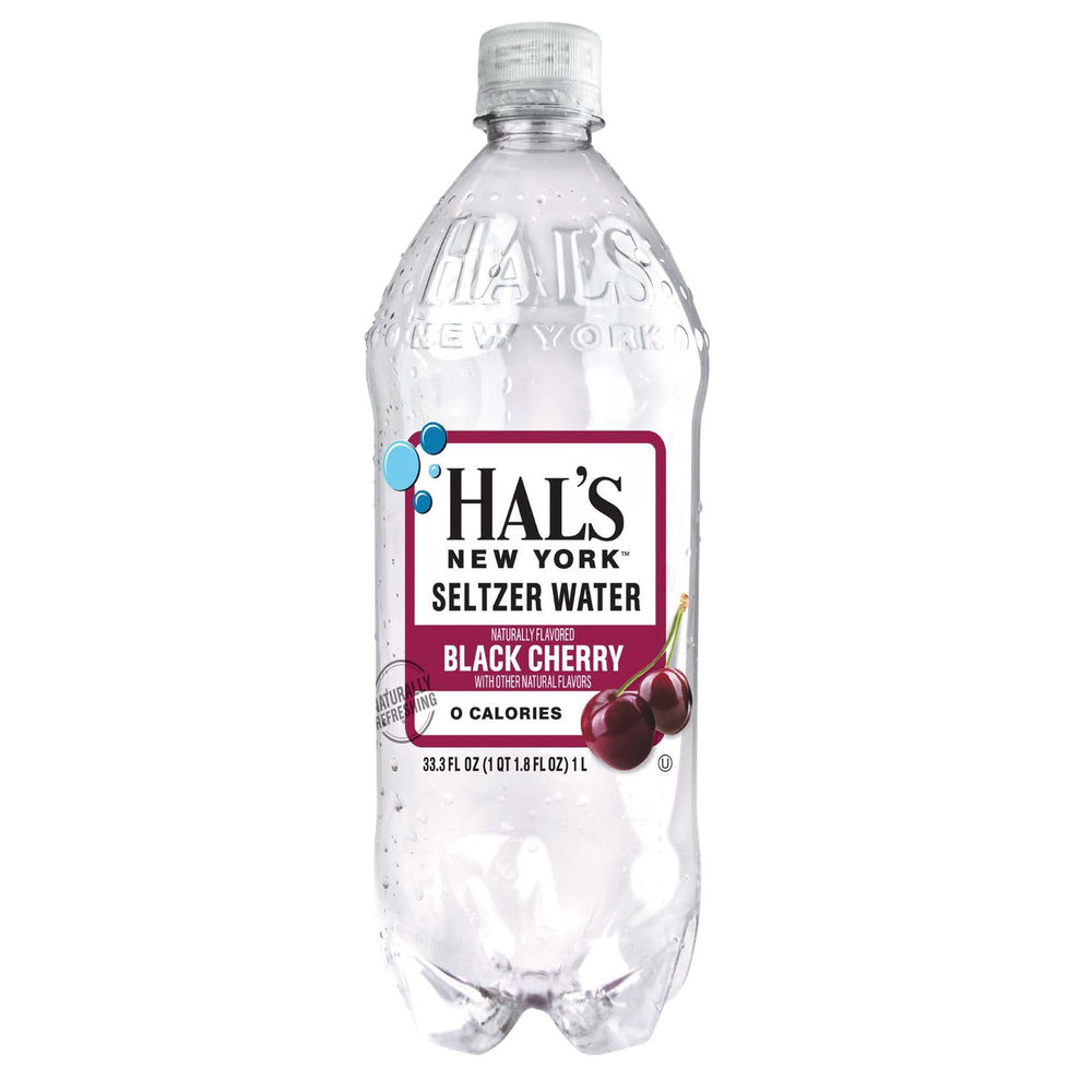 Hal's New York Black Cherry Seltzer Water · Agua mineral · 15 pack · 1000 ml