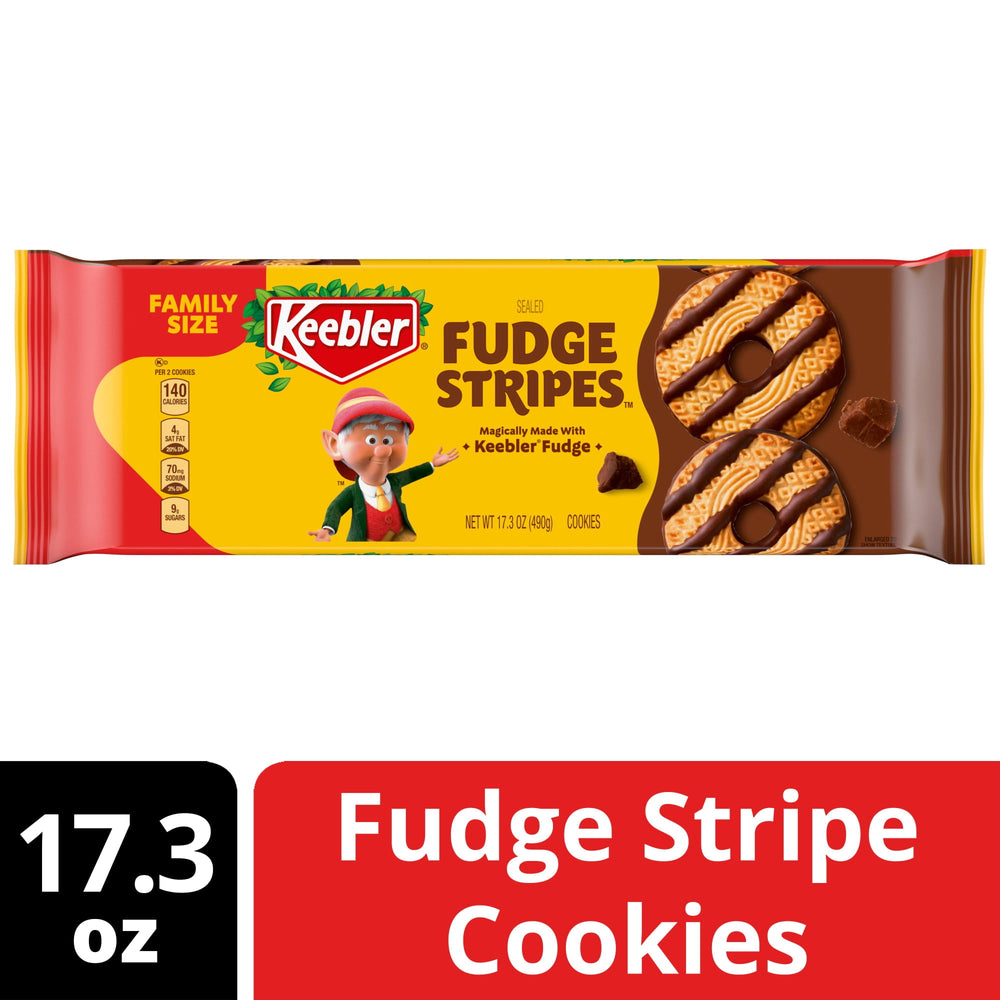 Keebler Fudge Stripes Original Coated in Keebler Fudge · Galletas · 490 g · tamaño familiar