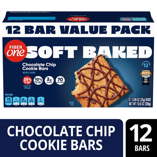 Fiber One Chocolate Chip Cookie Fiber · Galletas · 12 pzas de 301 g