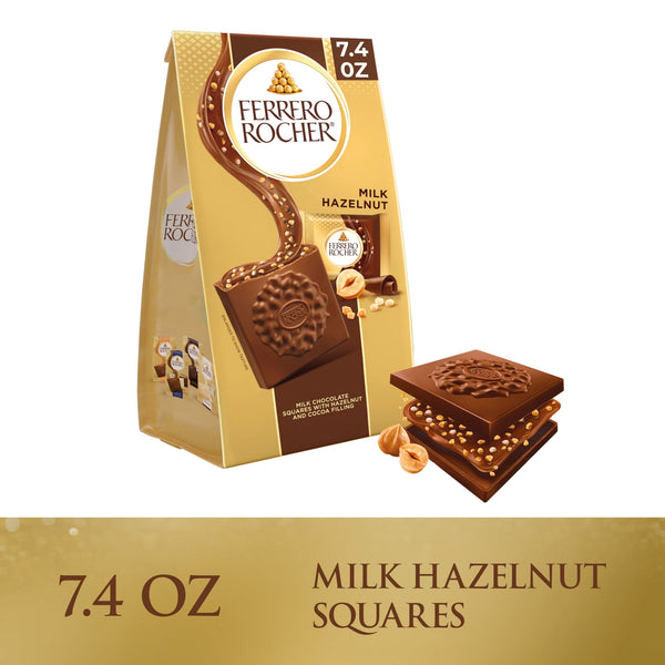 Ferrero Rocher Premium Milk Hazelnut chocolate squares · Caramelos · 210 g