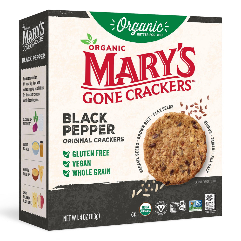 Mary’s Gone Original Organic Black Pepper sin gluten · Galletas saladas · 113 g