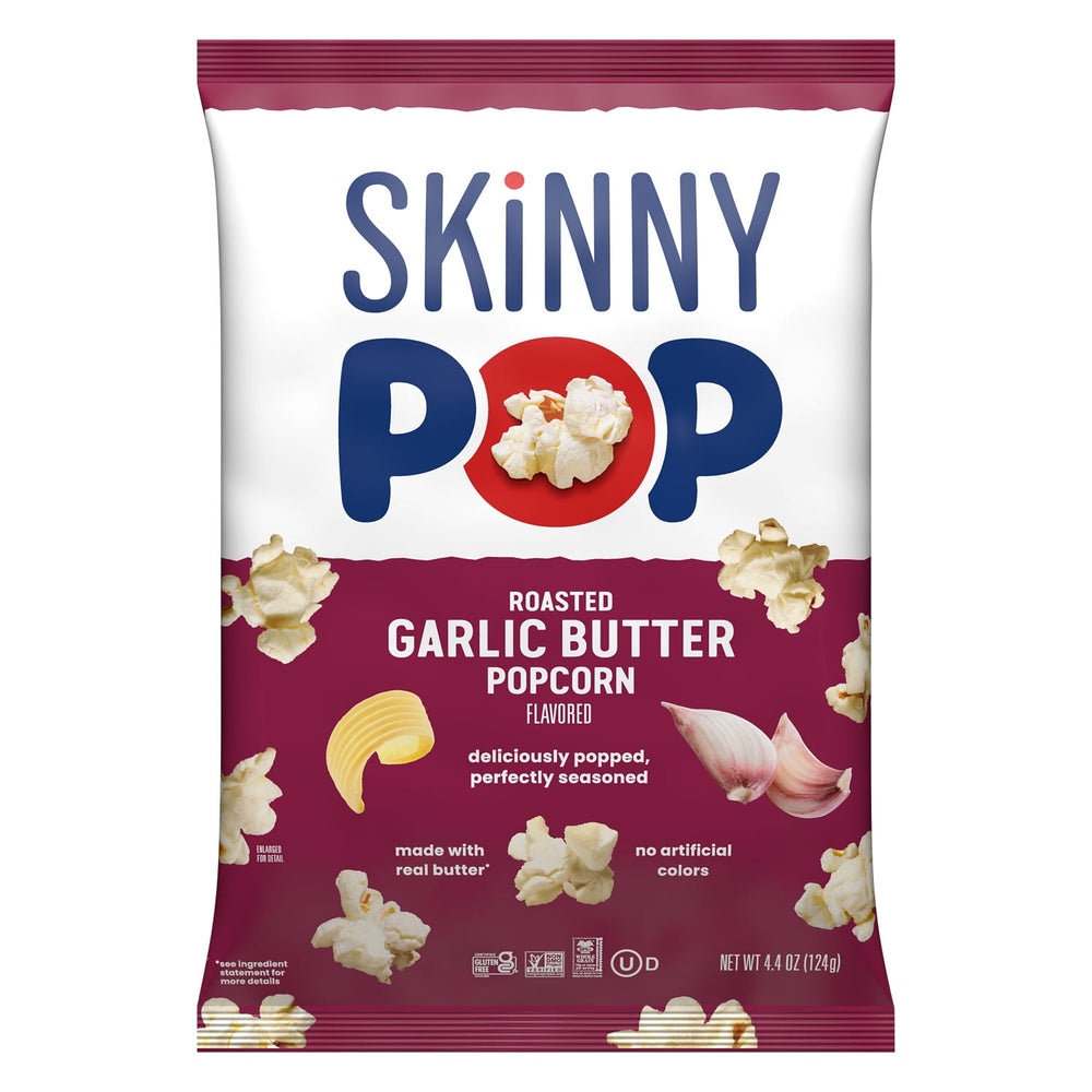 SKINNYPOP Roasted Garlic Butter sin gluten · Palomitas · 125 g · bolsa