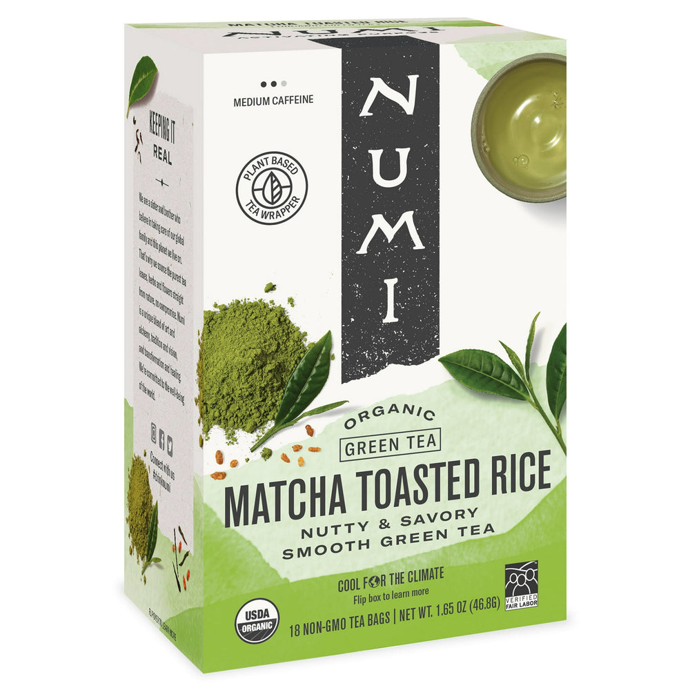 Numi Organic Matcha Toasted Rice Tea · Té · 18 pzas