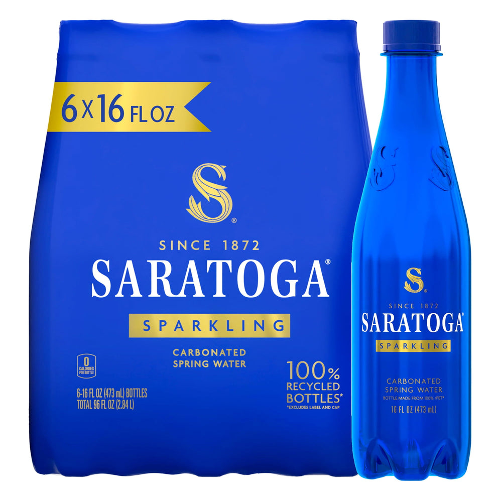Saratoga Sparkling Spring Water · Bebida · 6 botellas de 473 ml