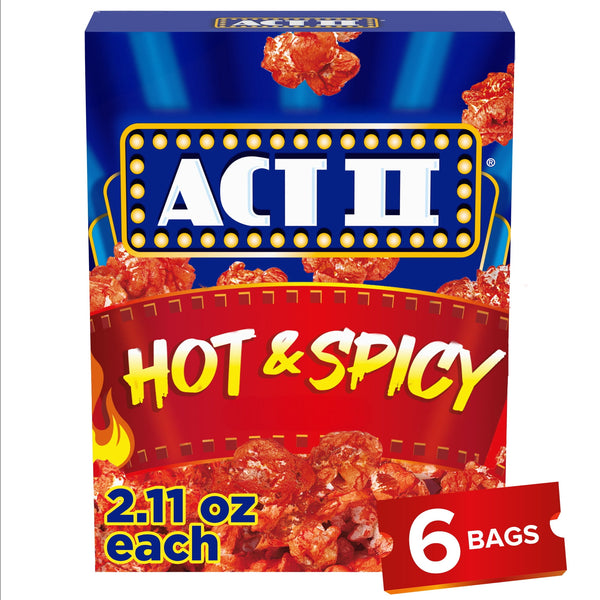 Act II Hot & Spicy · Palomitas · 6 pzas de 60 g