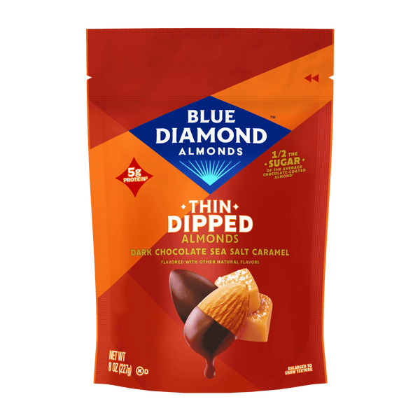 Blue Diamond Thin Dipped Dark Chocolate Sea Salt Caramel · Caramelos · 227 g