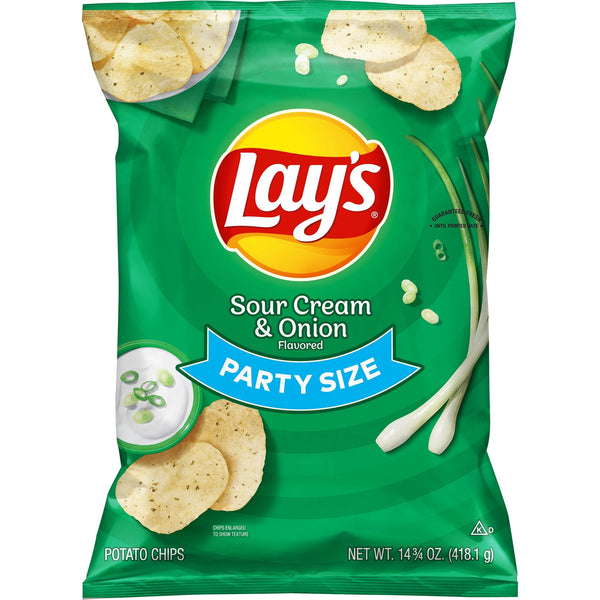 Lay's Sour Cream & Onion · Papas · 418 g · bolsa · tamaño fiesta
