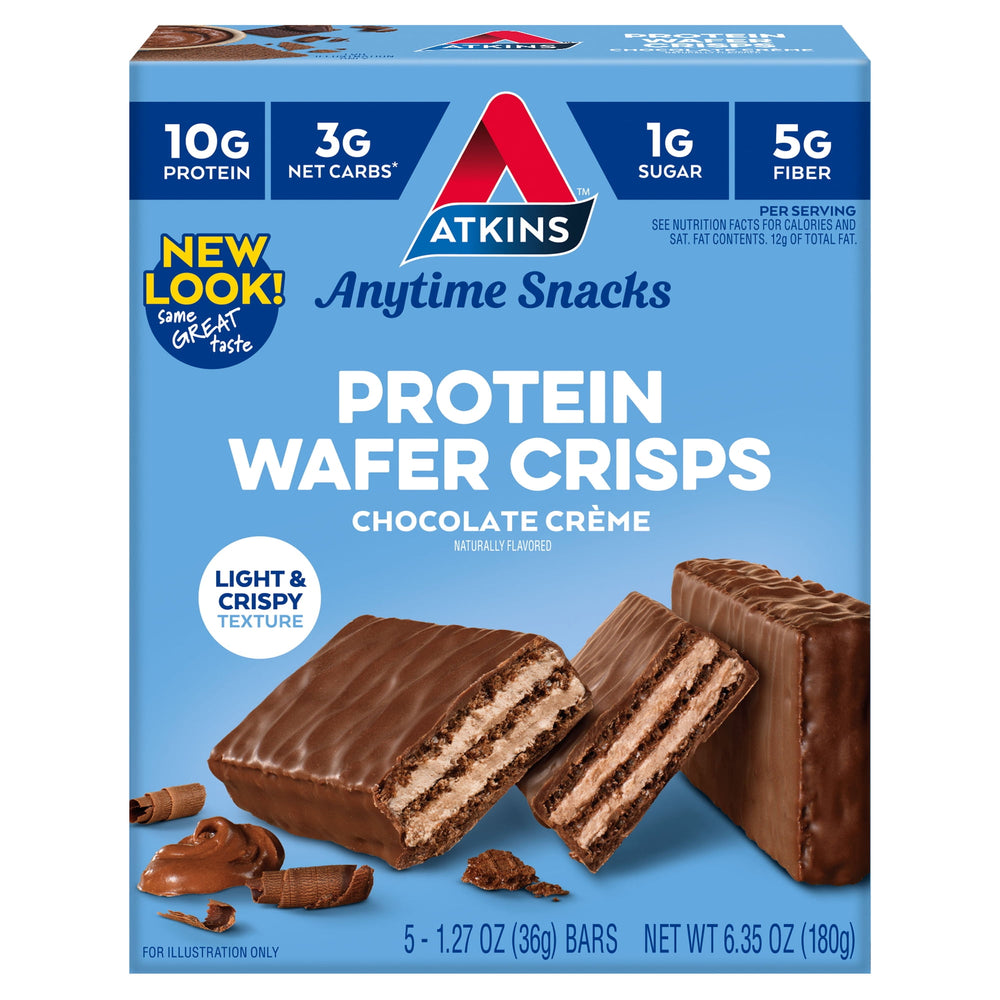 Atkins Protein Crisp Wafer Chocolate Crème · Wafers · 5 pzas